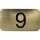 számtábla öntapadó 35x20 mm Nr. 9 műanyag fémes arany hatású