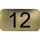 számtábla öntapadó 35x20 mm Nr. 12 műanyag fémes arany hatású