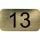 számtábla öntapadó 35x20 mm Nr. 13 műanyag fémes arany hatású