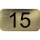 számtábla öntapadó 35x20 mm Nr. 15 műanyag fémes arany hatású