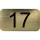 számtábla öntapadó 35x20 mm Nr. 17 műanyag fémes arany hatású