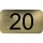 számtábla öntapadó 35x20 mm Nr. 20 műanyag fémes arany hatású