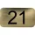 számtábla öntapadó 35x20 mm Nr. 21 műanyag fémes arany hatású