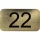 számtábla öntapadó 35x20 mm Nr. 22 műanyag fémes arany hatású
