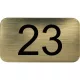 számtábla öntapadó 35x20 mm Nr. 23 műanyag fémes arany hatású