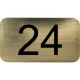 számtábla öntapadó 35x20 mm Nr. 24 műanyag fémes arany hatású