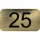 számtábla öntapadó 35x20 mm Nr. 25 műanyag fémes arany hatású
