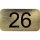 számtábla öntapadó 35x20 mm Nr. 26 műanyag fémes arany hatású