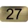 számtábla öntapadó 35x20 mm Nr. 27 műanyag fémes arany hatású