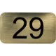 számtábla öntapadó 35x20 mm Nr. 29 műanyag fémes arany hatású
