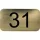 számtábla öntapadó 35x20 mm Nr. 31 műanyag fémes arany hatású