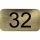 számtábla öntapadó 35x20 mm Nr. 32 műanyag fémes arany hatású