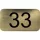számtábla öntapadó 35x20 mm Nr. 33 műanyag fémes arany hatású