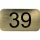 számtábla öntapadó 35x20 mm Nr. 39 műanyag fémes arany hatású