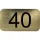 számtábla öntapadó 35x20 mm Nr. 40 műanyag fémes arany hatású