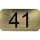 számtábla öntapadó 35x20 mm Nr. 41 műanyag fémes arany hatású