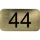 számtábla öntapadó 35x20 mm Nr. 44 műanyag fémes arany hatású