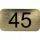 számtábla öntapadó 35x20 mm Nr. 45 műanyag fémes arany hatású