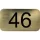 számtábla öntapadó 35x20 mm Nr. 46 műanyag fémes arany hatású