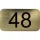 számtábla öntapadó 35x20 mm Nr. 48 műanyag fémes arany hatású