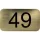 számtábla öntapadó 35x20 mm Nr. 49 műanyag fémes arany hatású