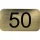 számtábla öntapadó 35x20 mm Nr. 50 műanyag fémes arany hatású