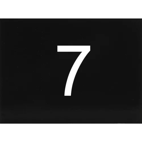 számtábla öntapadó 40x30 mm Nr. 7 műanyag fényes fekete
