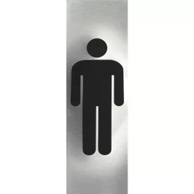   WC szimbólum férfi öntapadós 48 x 150 mm rozsdamentes szálcsiszolt