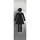 WC szimbólum hölgy öntapadós 48 x 150 mm rozsdamentes szálcsiszolt