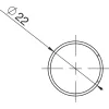 Takarósapka Laposkerek Pánt 20 mm Pántmag.112 mm Horganyzott Fekete Passzivált