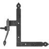 HALCÖ ablak sarokpánt Fulp 190 x 140 mm acél horganyzott fekete passzivált