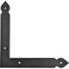 HALCÖ sarokpánt Fulp 140 x 140 mm acél horganyzott fekete passzivált