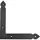 HALCÖ sarokpánt Fulp 140 x 140 mm acél horganyzott fekete passzivált