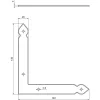 HALCÖ sarokpánt Fulp 140 x 140 mm acél horganyzott fekete passzivált