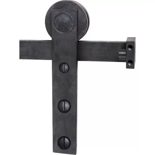 HALCÖ tolóajtó vasalatszett üveg 8-24 mm futósín 2000 mm fekete acél