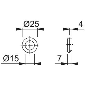   HOPPE profilcilinder díszgyűrű, E795, nemesacél fekete matt