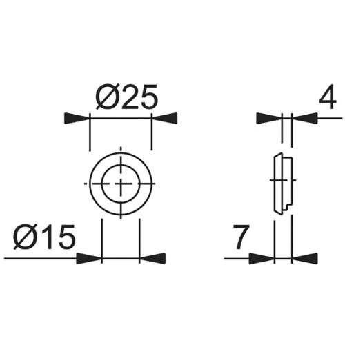 HOPPE profilcilinder díszgyűrű, E795, nemesacél fekete matt