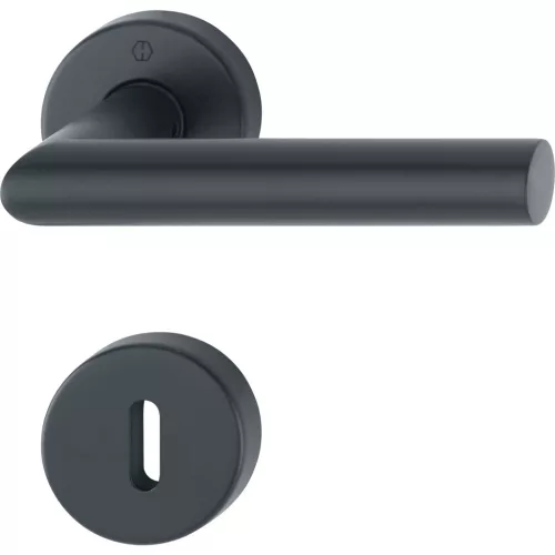 HOPPE AMSTERDAM rozettás kilincsgarnitúra - fekete matt BB