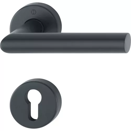 HOPPE AMSTERDAM rozettás kilincsgarnitúra fekete matt PZ