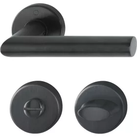 HOPPE AMSTERDAM rozettás kilincsgarnitúra fekete matt WC