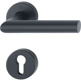   HOPPE AMSTERDAM tűzgátló rozettás kilincsgarnitúra PZ fekete matt