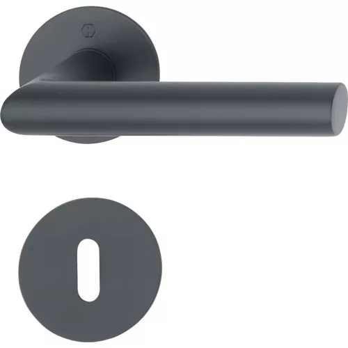 HOPPE DALLAS laposrozettás kilincsgarnitúra fekete matt BB