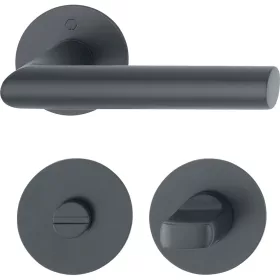 HOPPE DALLAS laposrozettás kilincsgarnitúra fekete matt WC