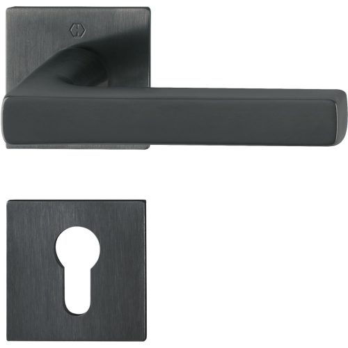 HOPPE DALLAS laposrozettás kilincsgarnitúra fekete matt PZ