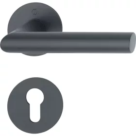 HOPPE DALLAS laposrozettás kilincsgarnitúra fekete matt PZ