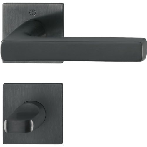 HOPPE DALLAS laposrozettás kilincsgarnitúra fekete matt WC