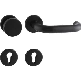   HOPPE PARIS rozettás gomb/kilincs garnitúra 37-42 mm fekete matt