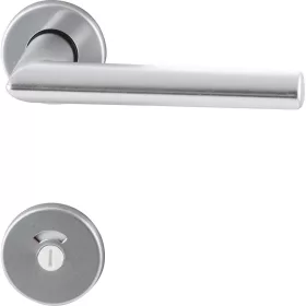   SCH-Line rozettás kilincsgarnitúra TURIN WC 38 - 42 mm alumínium ezüst eloxált