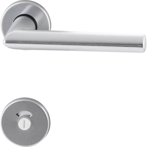 SCH-Line rozettás kilincsgarnitúra TURIN WC 38 - 42 mm alumínium ezüst eloxált