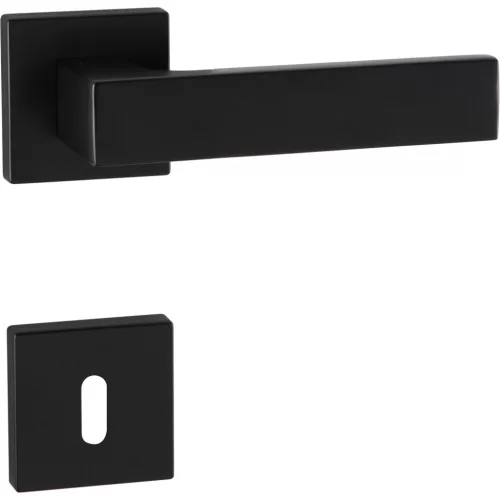 Marchesi rozettás kilincsgarnitúra BUDAPEST BB 38-45 mm zamak fekete matt